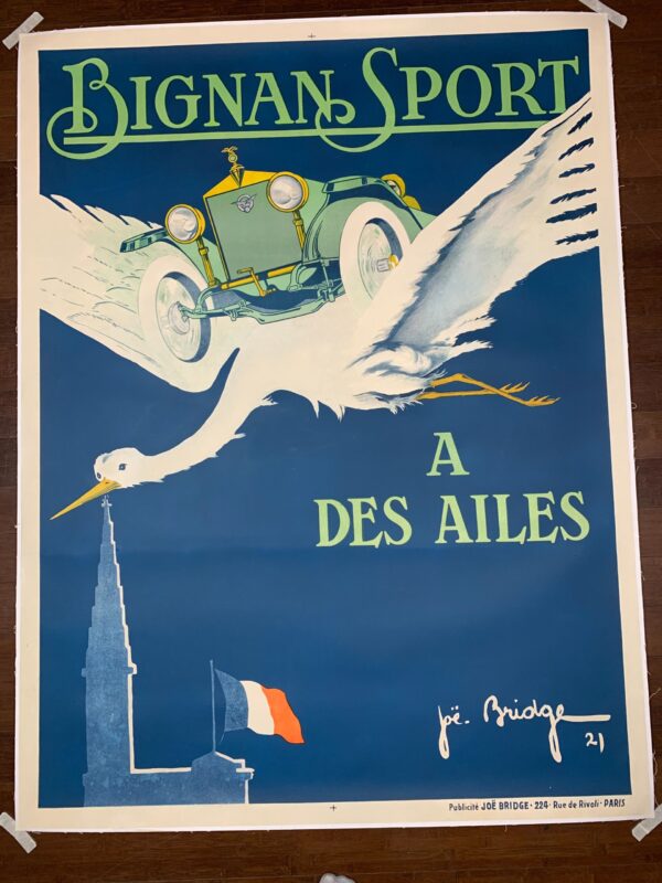 Bignan Sport - Art Joe Bridge (1921) 48x63 French Advertising Poster LB - Image 2