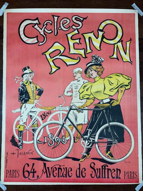 Cycles Renon - Art Trianon (1896) 34.5x43.5 French Advertising Poster LB