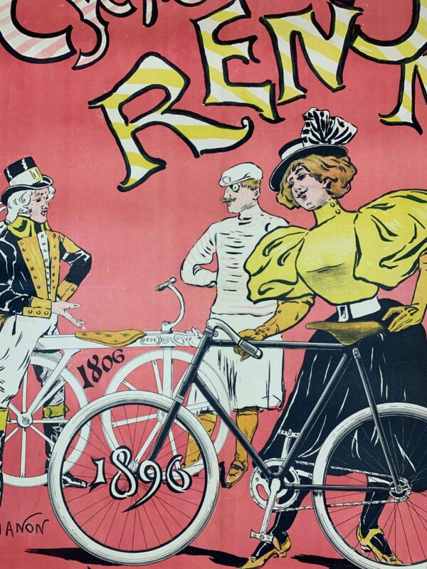Cycles Renon - Art Trianon (1896) 34.5x43.5 French Advertising Poster LB - Image 6
