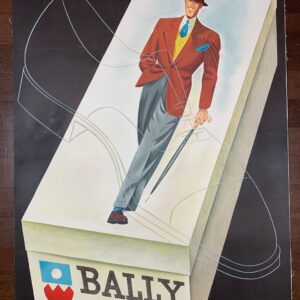 Bally Herrenschuhe - Art Barberis (1938) 39x50 German Advertising Poster LB
