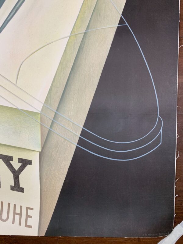 Bally Herrenschuhe - Art Barberis (1938) 39x50 German Advertising Poster LB - Image 4