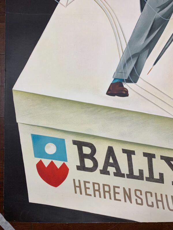 Bally Herrenschuhe - Art Barberis (1938) 39x50 German Advertising Poster LB - Image 5