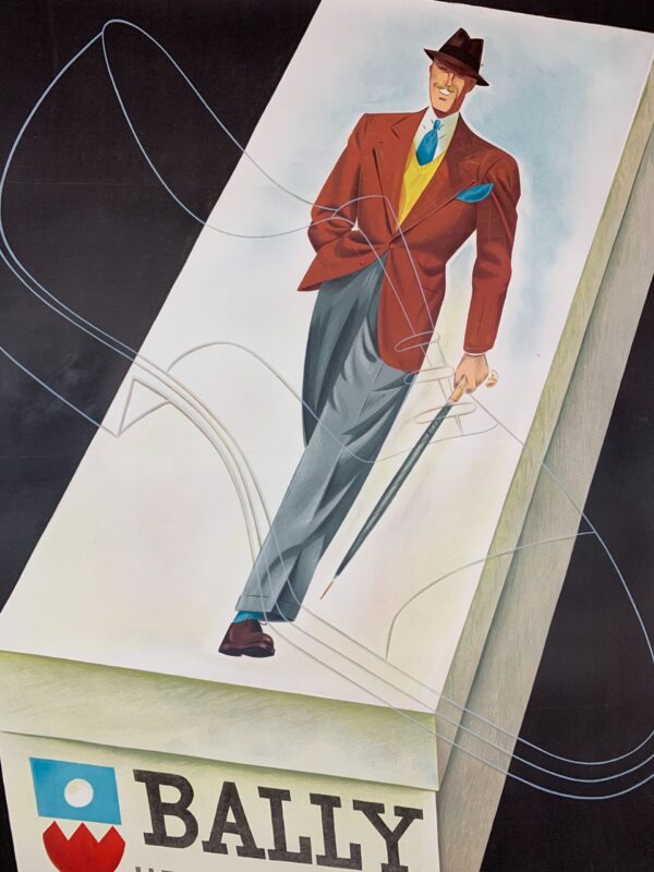 Bally Herrenschuhe - Art Barberis (1938) 39x50 German Advertising Poster LB - Image 6