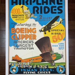 Inman Flying Circus - Boeing Clipper (1929) 25.25x38 US Circus Poster LB