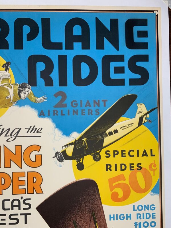 Inman Flying Circus - Boeing Clipper (1929) 25.25x38 US Circus Poster LB - Image 3