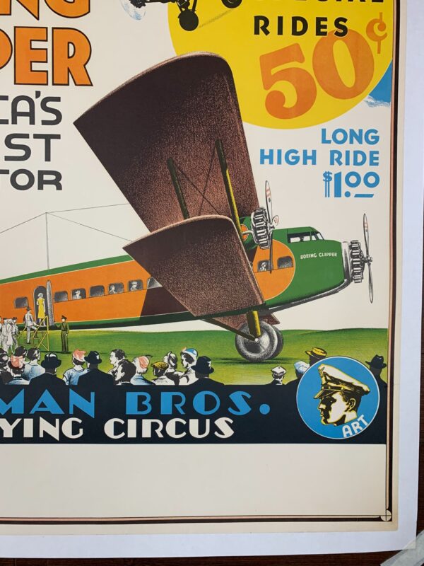 Inman Flying Circus - Boeing Clipper (1929) 25.25x38 US Circus Poster LB - Image 4