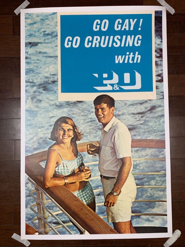 P&O Ferries - Go Gay! (1982) 25x40 UK Travel Poster LB