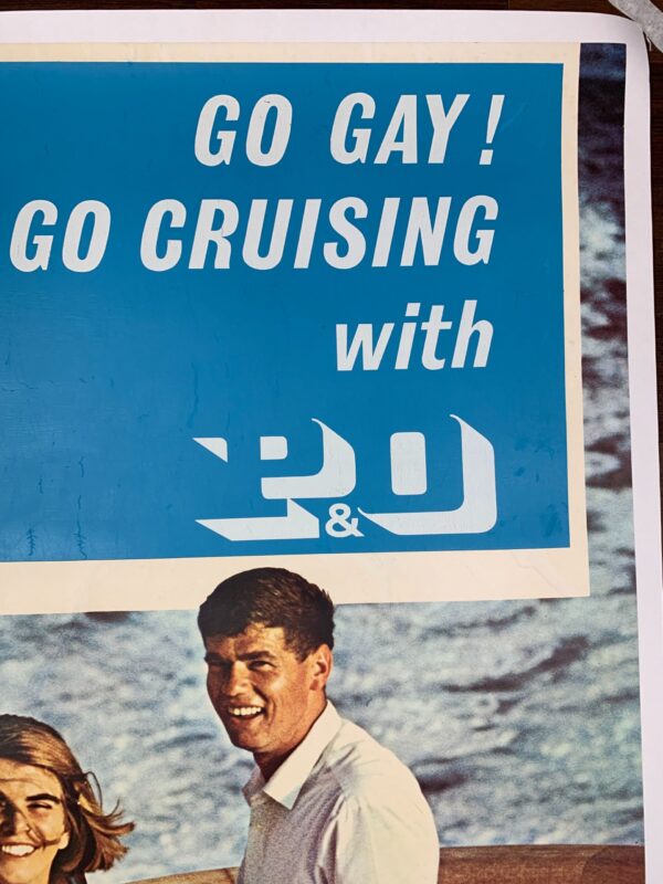 P&O Ferries - Go Gay! (1982) 25x40 UK Travel Poster LB - Image 3