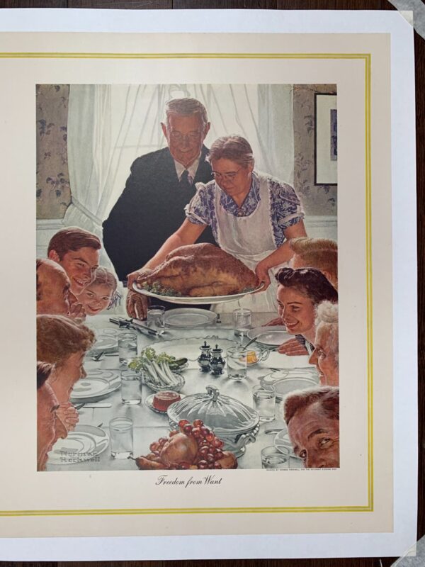 The Four Wants - Norman Rockwell (1943) 18x26 US Posters LB (x4) - Image 4