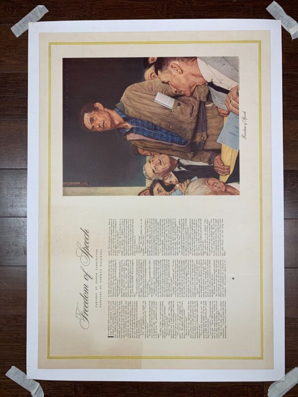 The Four Wants - Norman Rockwell (1943) 18x26 US Posters LB (x4) - Image 5