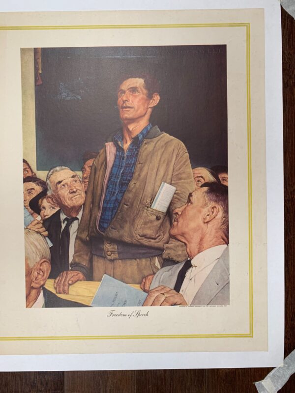 The Four Wants - Norman Rockwell (1943) 18x26 US Posters LB (x4) - Image 6