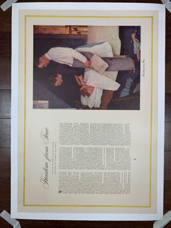 The Four Wants - Norman Rockwell (1943) 18x26 US Posters LB (x4) - Image 7