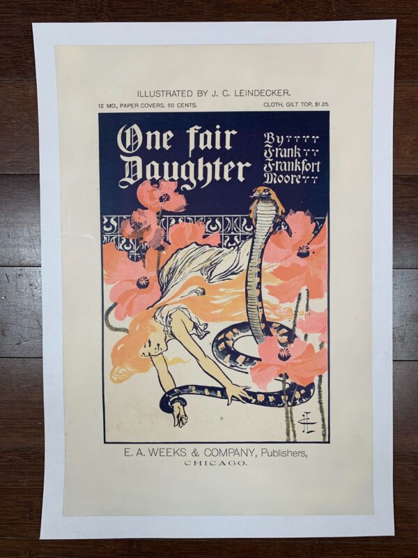 One Fair Daughter - Very Early Art by Leyendecker (1894) 12.5x19 US Book Ad LB