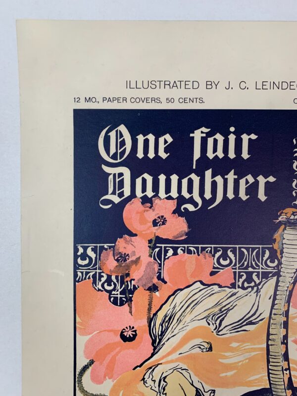 One Fair Daughter - Very Early Art by Leyendecker (1894) 12.5x19 US Book Ad LB - Image 2