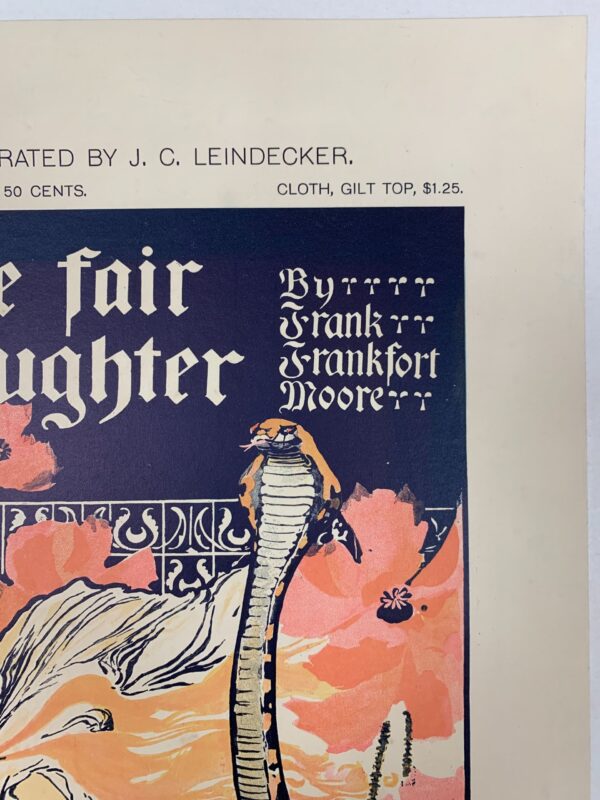 One Fair Daughter - Very Early Art by Leyendecker (1894) 12.5x19 US Book Ad LB - Image 3