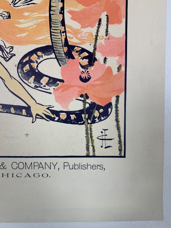 One Fair Daughter - Very Early Art by Leyendecker (1894) 12.5x19 US Book Ad LB - Image 4