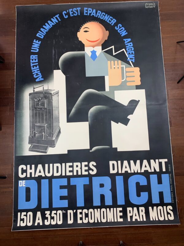 Diamont Dietrich - Art Francis Bernard (1930) 61x90.5 French Poster LB - Image 3