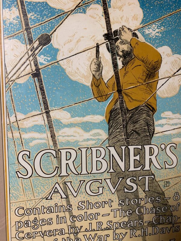 Scribner's August Fiction - Art By Henry Mccarter (1879) 14x23 US Advertising Poster - Framed - Image 5