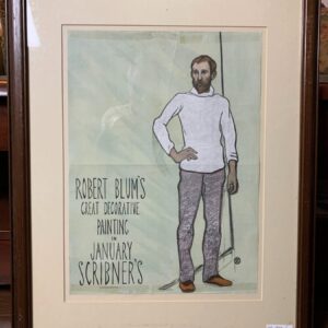 Scribner's January - Art By William Sergeant Kendall (1895) 16x20 US Advertising Poster - Framed