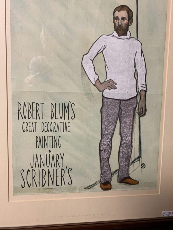 Scribner's January - Art By William Sergeant Kendall (1895) 16x20 US Advertising Poster - Framed - Image 4