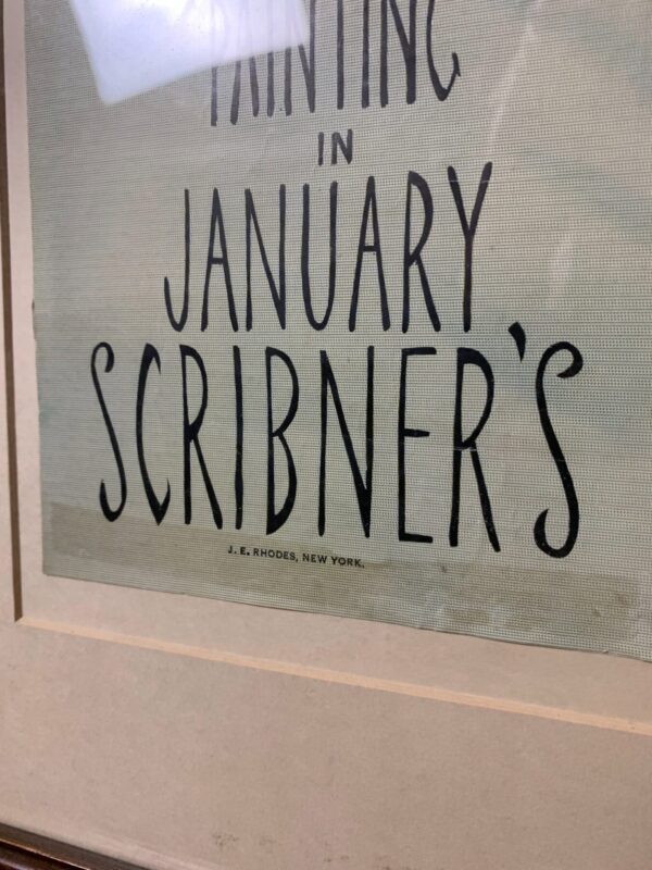 Scribner's January - Art By William Sergeant Kendall (1895) 16x20 US Advertising Poster - Framed - Image 5