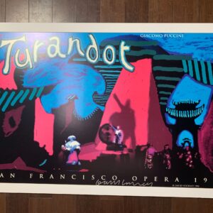 Turandot - SF Opera - Signed by Davis Hockney (1993) 24x39.25 US Music Poster - Matte