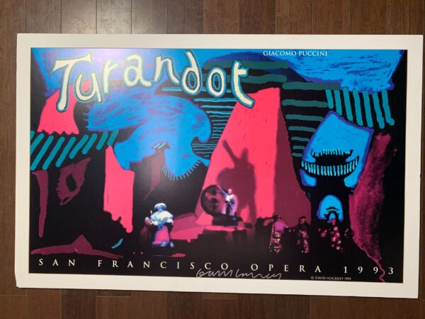 Turandot - SF Opera - Signed by Davis Hockney (1993) 24x39.25 US Music Poster - Matte