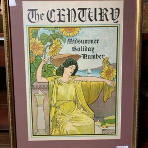 The Century Midsummer Holiday - Art By Louis Rhead (1895) 18x25 US Advertising Poster - Framed