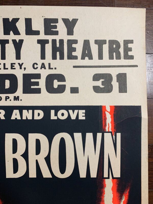 James Brown - Berkely Con. Ctr. (1972) 22x30.75 US Music Poster Exc. Cond. - Image 6
