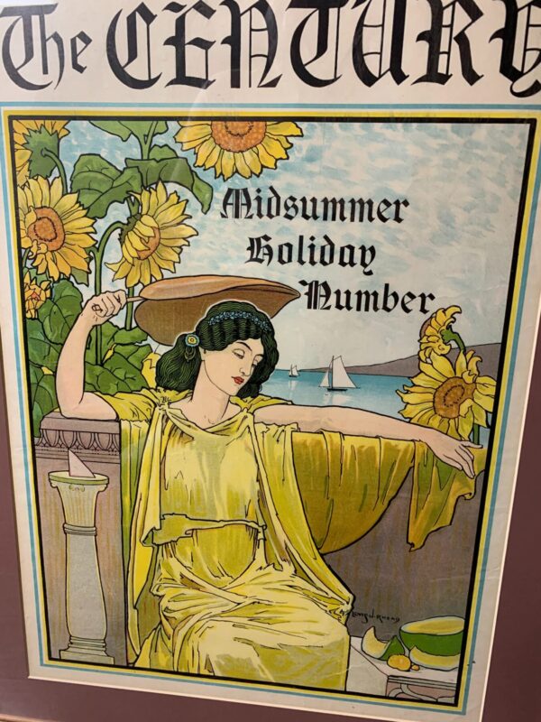 The Century Midsummer Holiday - Art By Louis Rhead (1895) 18x25 US Advertising Poster - Framed - Image 2