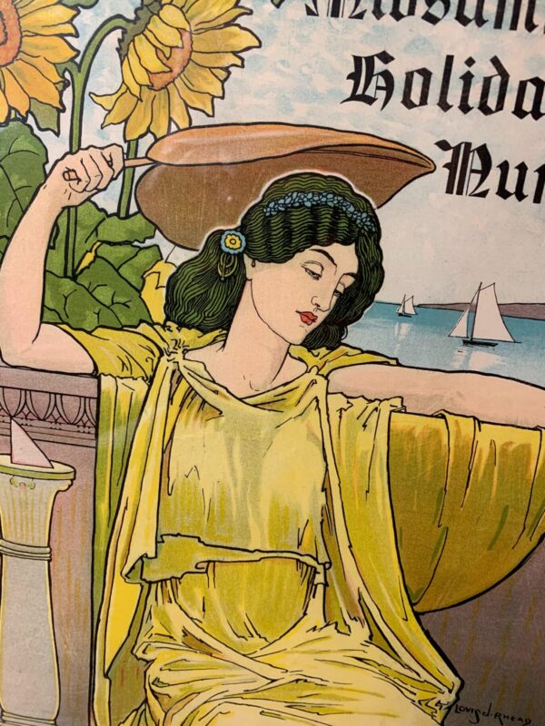 The Century Midsummer Holiday - Art By Louis Rhead (1895) 18x25 US Advertising Poster - Framed - Image 4