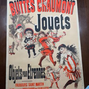 Buttes Chaumont Jouets - Art By Cheret (1885) 40x102 French Advertising Poster LB