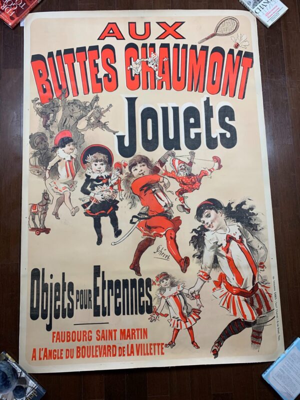 Buttes Chaumont Jouets - Art By Cheret (1885) 40x102 French Advertising Poster LB