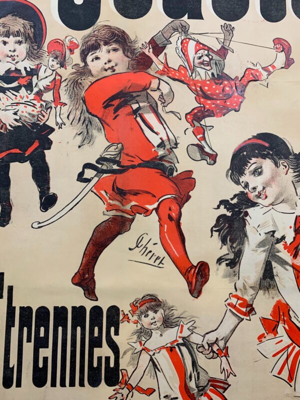 Buttes Chaumont Jouets - Art By Cheret (1885) 40x102 French Advertising Poster LB - Image 4