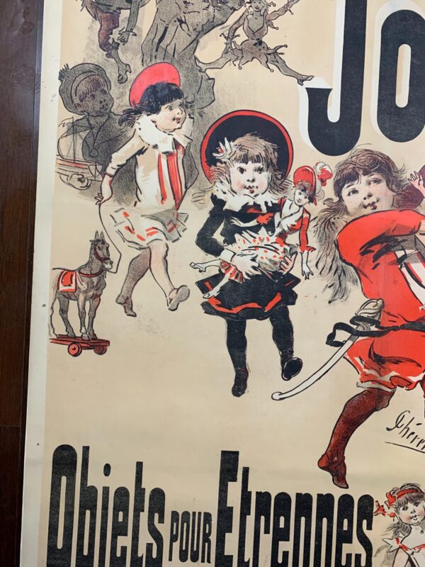 Buttes Chaumont Jouets - Art By Cheret (1885) 40x102 French Advertising Poster LB - Image 5