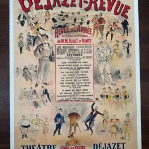 Dejazet-Revue - Art Jules Jonchere (1900) 36.5x50.5 French Theater/Circus Poster LB