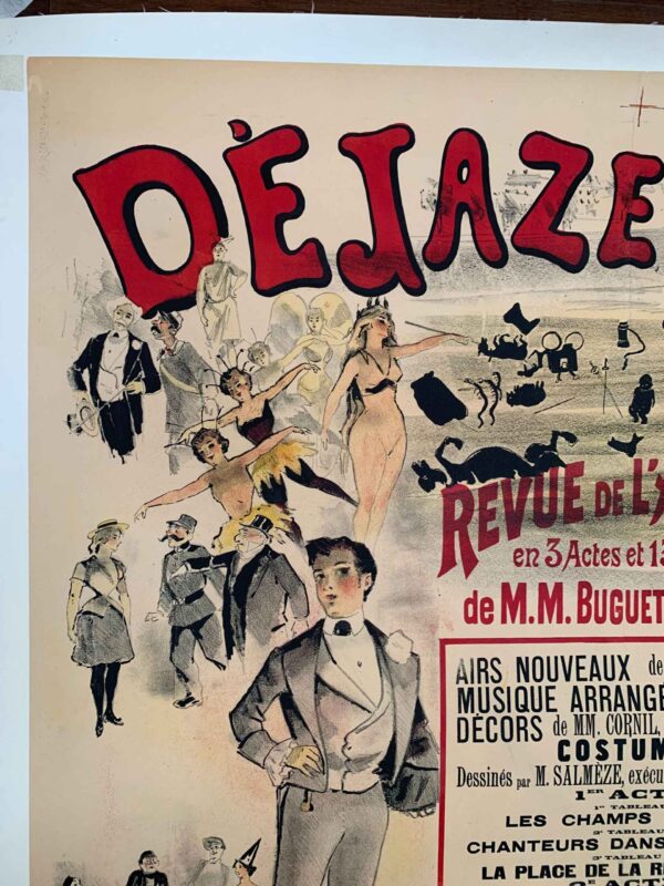 Dejazet-Revue - Art Jules Jonchere (1900) 36.5x50.5 French Theater/Circus Poster LB - Image 2