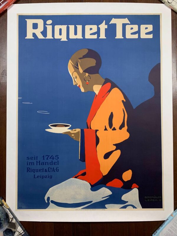 Riquet Tee - Art By Karl Bergmuller (1913) 29.875x40.875 German Travel Advertising Poster LB