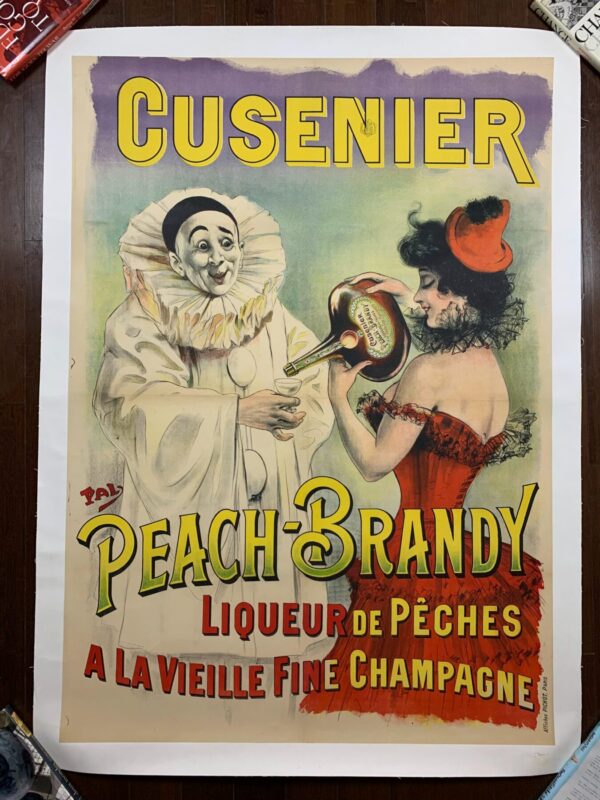 Cusenier Peach Brandy - Art By Pal (1898) 35.875x50.625 French Advertising Poster LB