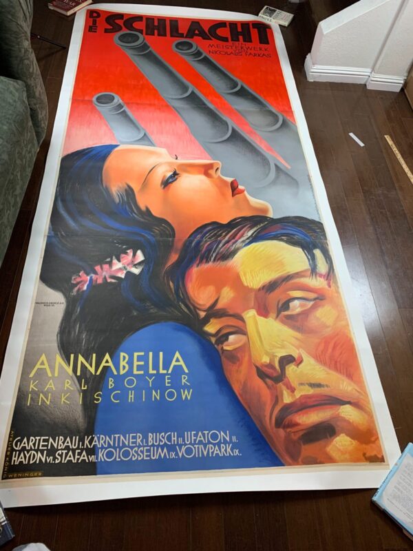 Die Schlacht/The Battle - Art By Emmerich (1934) 48.875x111.25 Austrian Movie Poster LB - Image 10