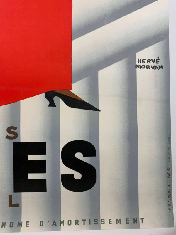 Gitanes - Art By Herve Morvan (1955) 46x62.5 French Tobacco Advertising Poster LB - Image 4