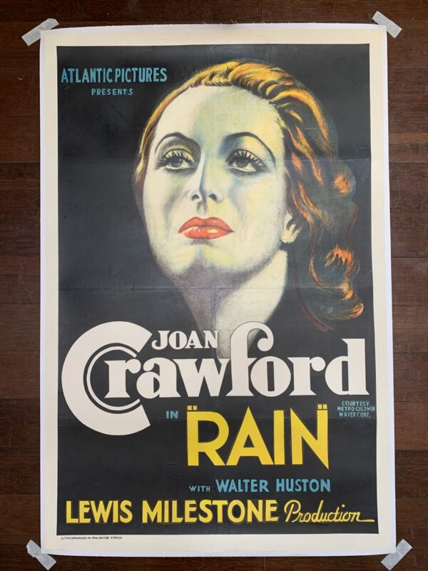 Rain - Joan Crawford (1938) US One Sheet Movie Poster LB
