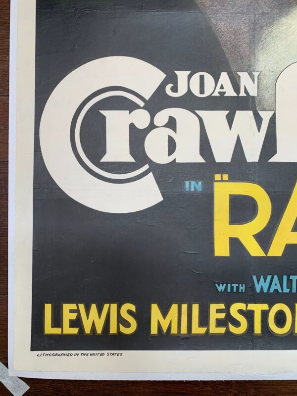 Rain - Joan Crawford (1938) US One Sheet Movie Poster LB - Image 4