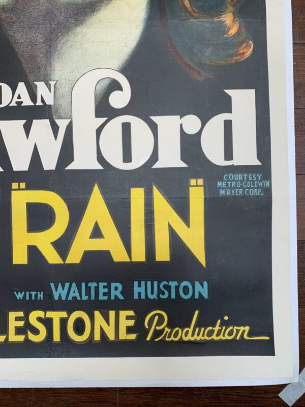 Rain - Joan Crawford (1938) US One Sheet Movie Poster LB - Image 5