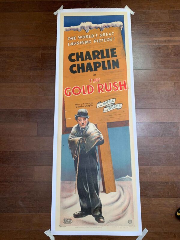 Gold Rush - Charlie Chaplin (1942) 20x59.75 UK Door Panel Movie Poster LB - Image 2