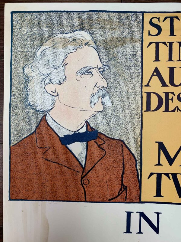 Harper's March Mark Twain - Art by Penfield (1901) 9x12.5 US Advertising Poster - Image 2