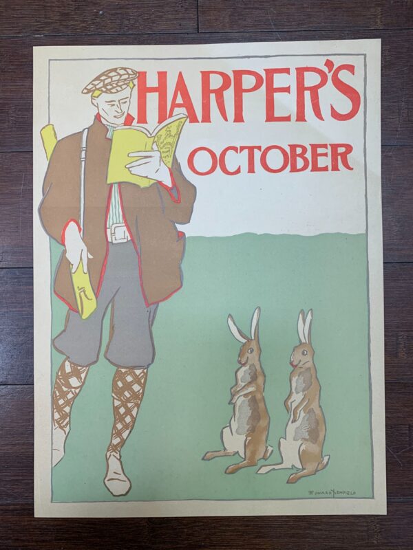 Harper's October- Gamekeeper (1899) 8 x 11.375 US Advertising Poster