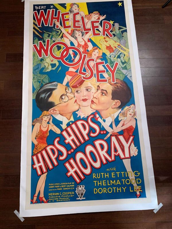 Hips Hips Hooray - Wheeler & Wolsely (1934) US Three Sheet Movie Poster LB