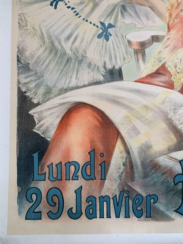 A La Place Clichy Blanc - Art by Tichon (1894) 35x39 French Advertising Poster LB - Image 5