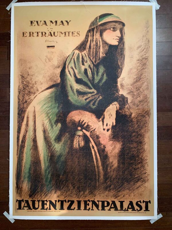 Ertraumtes Eva May - Art by Scheurich (1918) 37.5x56.25 German Advertising Poster LB